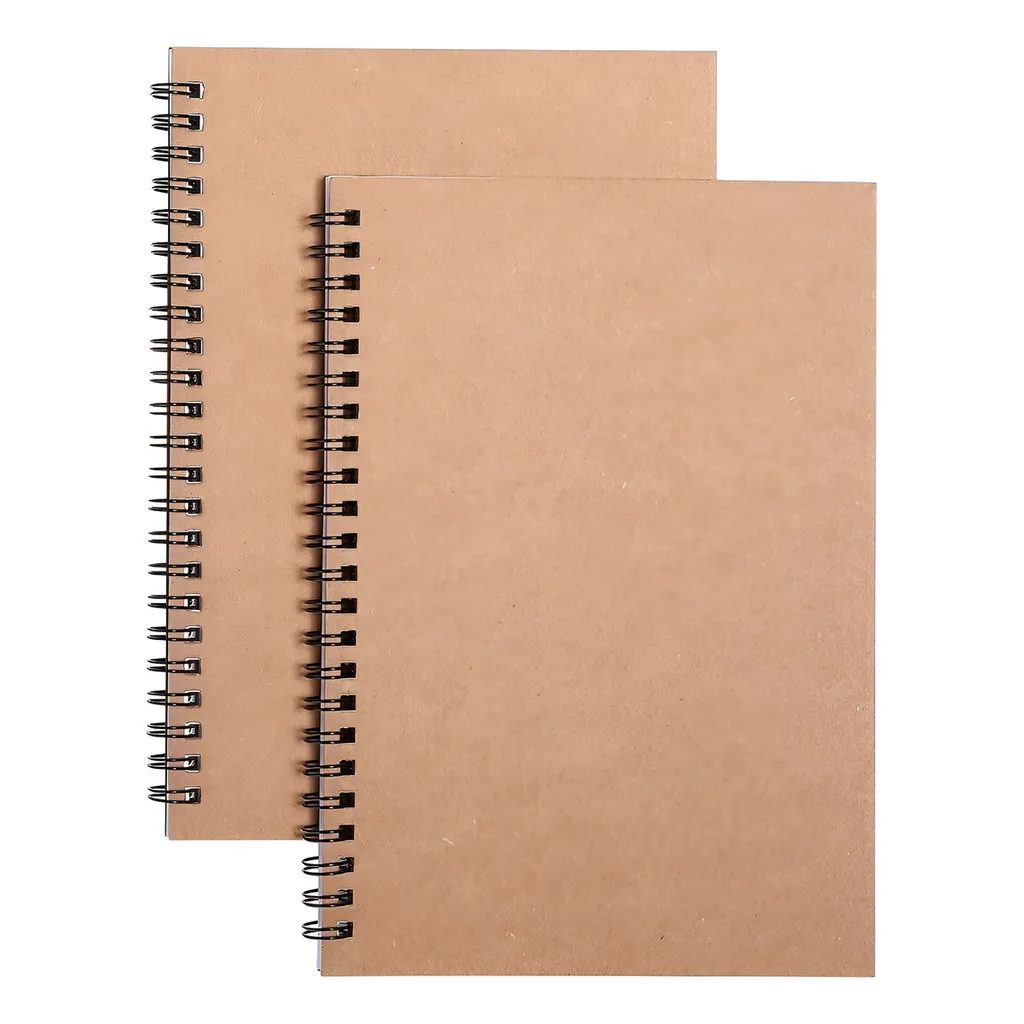 Kit 2 Sketchbook Caderno De Desenho Sem Pauta 50 Folhas Marrom-claro