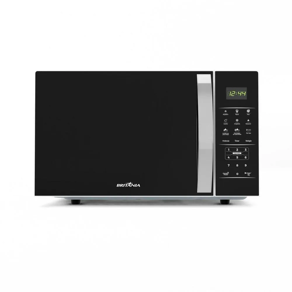 Micro-ondas Britânia BMO38 33 Litro Limpa Fácil 1400W Branco com Preto