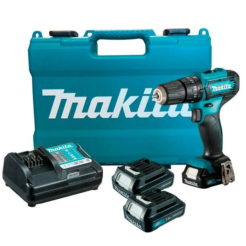 ‎Parafusadeira e Furadeira Impacto Makita 12V Hp333 2Bat