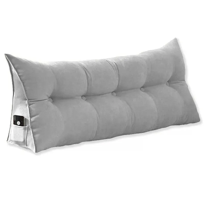 Almofada Cabeceira Encosto Apoio Lombar 90cm Solteiro Suede