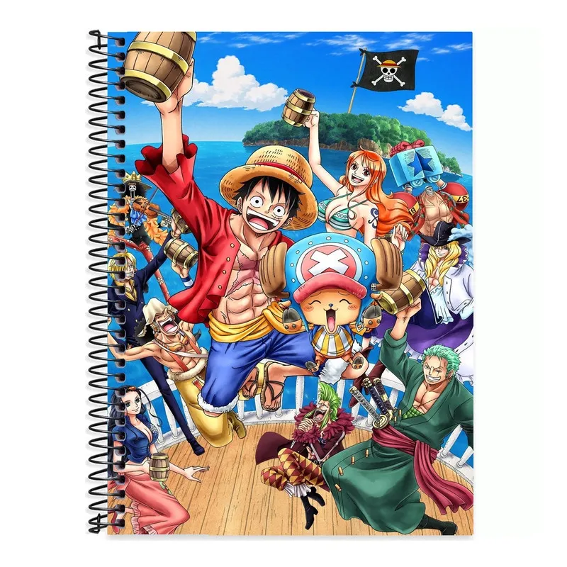 Caderno Personalizado 1, 10 ou 20 materias One Piece