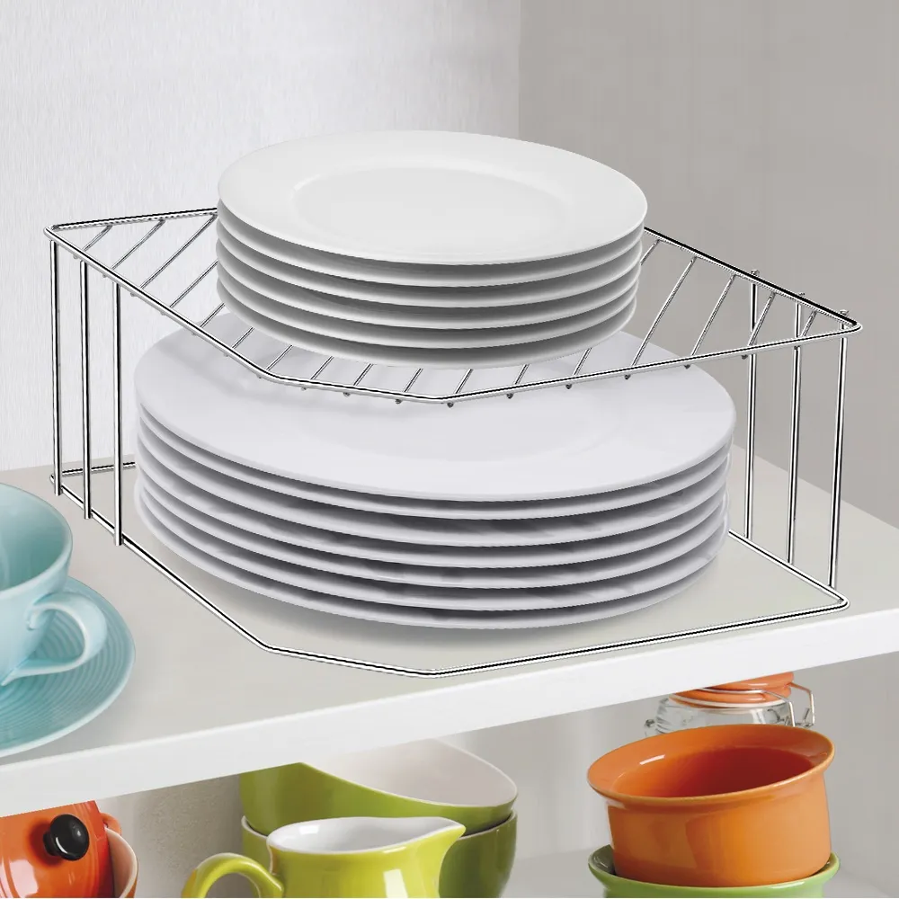 Cantoneira Organizadora De Apoiar Pratos Armário Dispen...