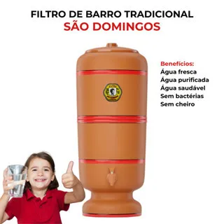 Filtro de Barro São Domingos Grande 8+8 Litros Completo...
