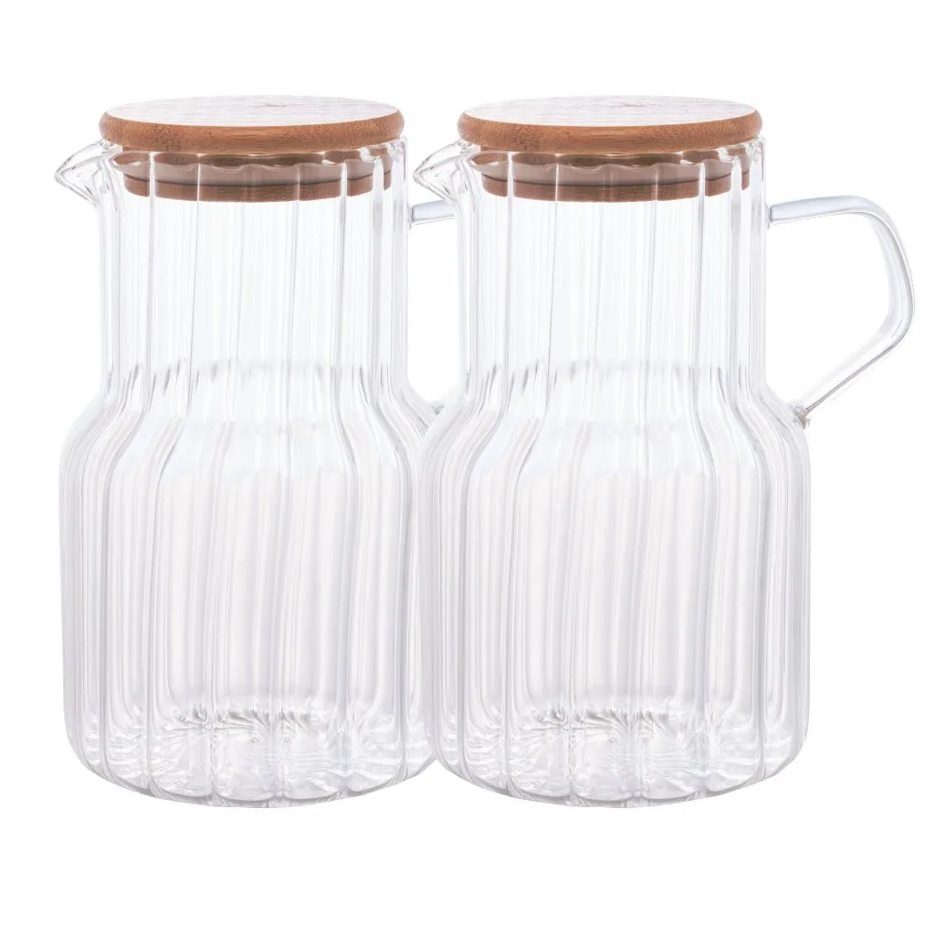 Jarra De Vidro Com Tampa Em Bambu Classic 1,125 Litros ...