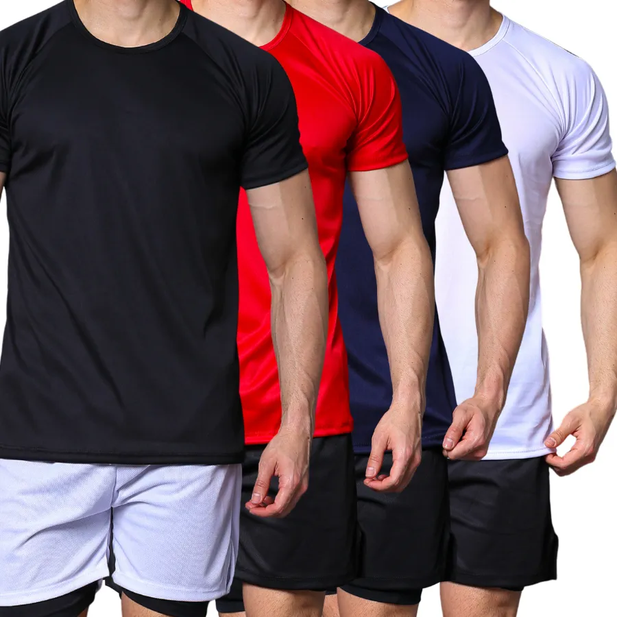 Kit 4 Camisetas Dry Fit Masculina – Casual Treino Academia Esportes Corrida Exercicios