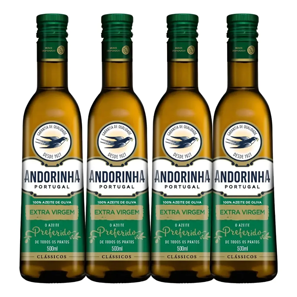 Kit Azeite Extra Virgem Andorinha 500ml – 04 Unid...