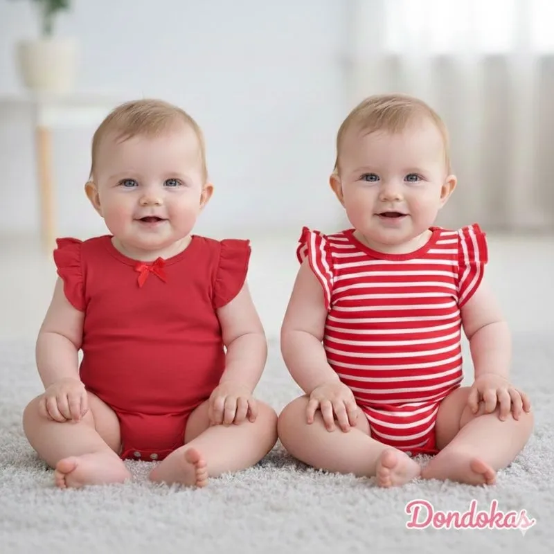 Kit com 2 body Bebe Menina com Bodies Babadinho na Mang...