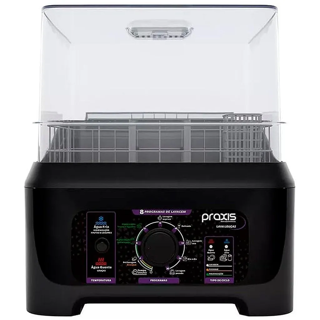 Lava Louças Praxis Portátil LLPP Semi-Automática 127V Preto