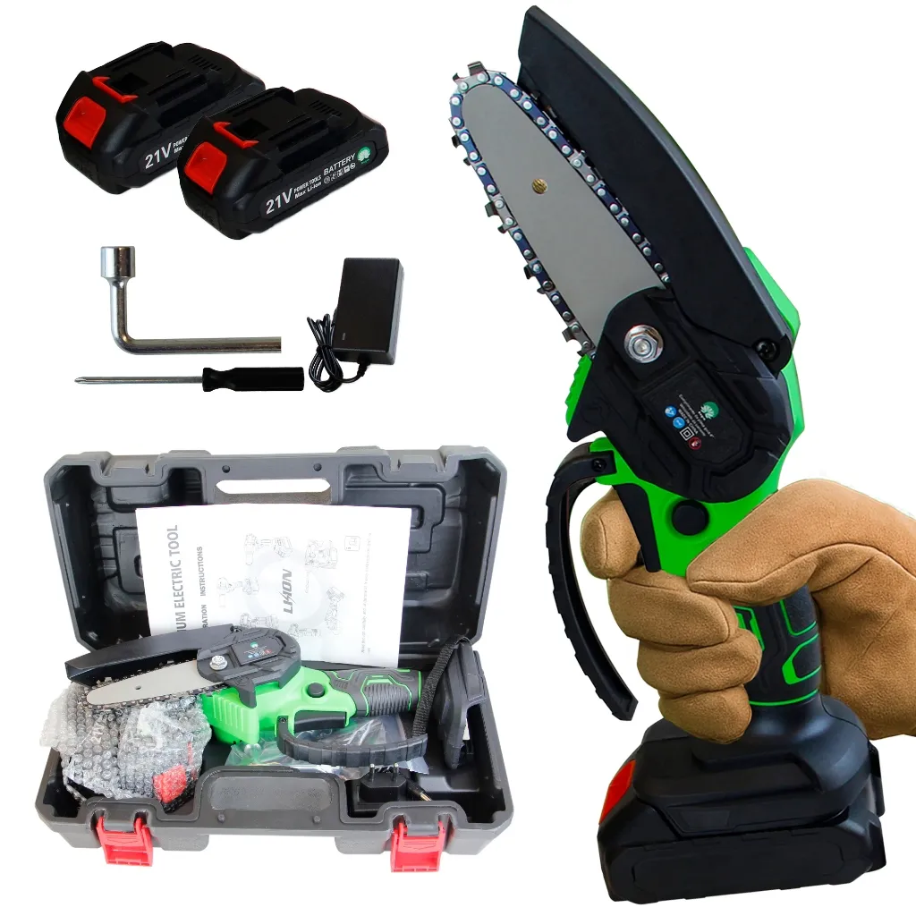 Mini Motosserra Elétrica Sem Fio Portátil Bivolt 110v/2...