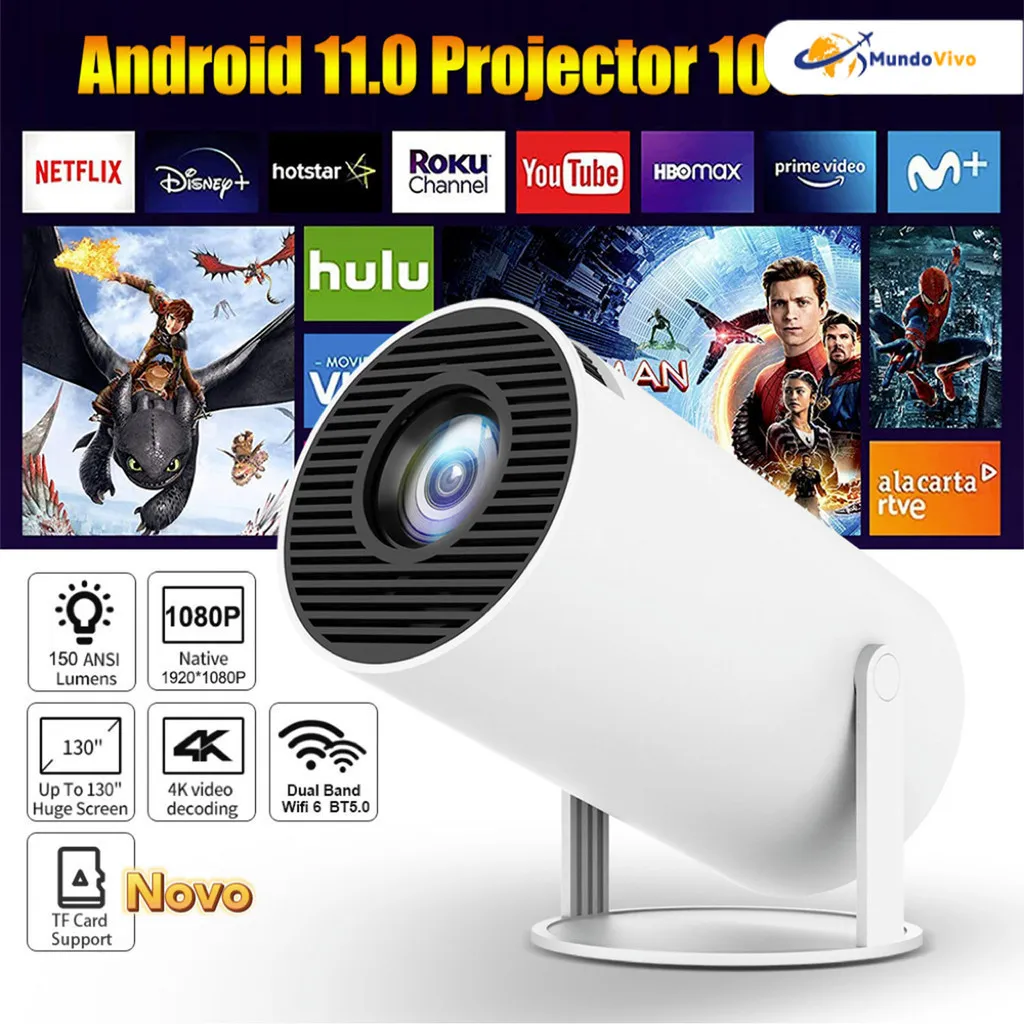 Projetor HD 4K , Adequado Para Celular , TV Box , Xbox , PS , PC , Suporte WiFi , HY300 Pro Magcubic , Envio Instantâneo
