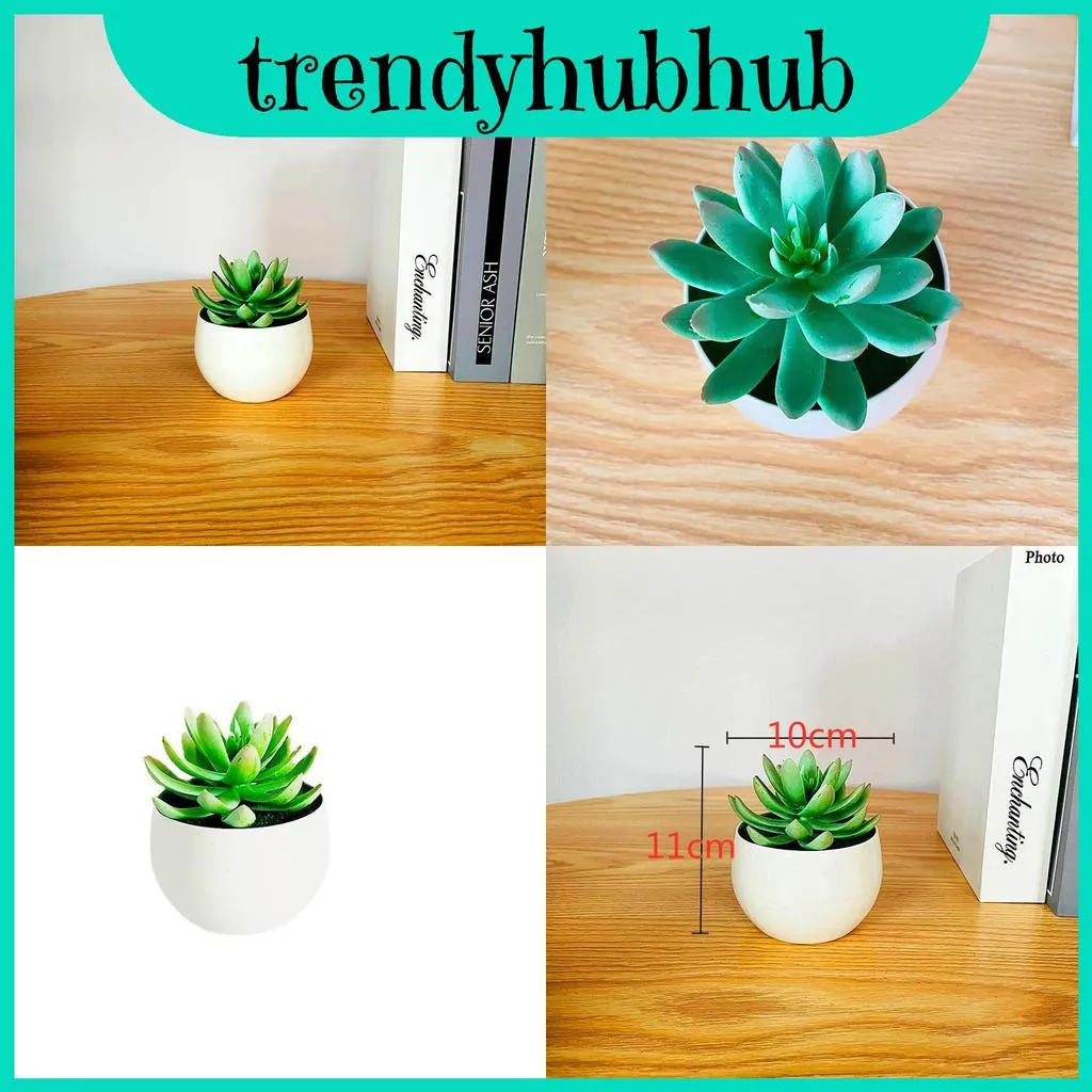 Recipiente Suculento De Planta Artificial Com Pvc Moldado Por Injeção Para Decoração De Sala