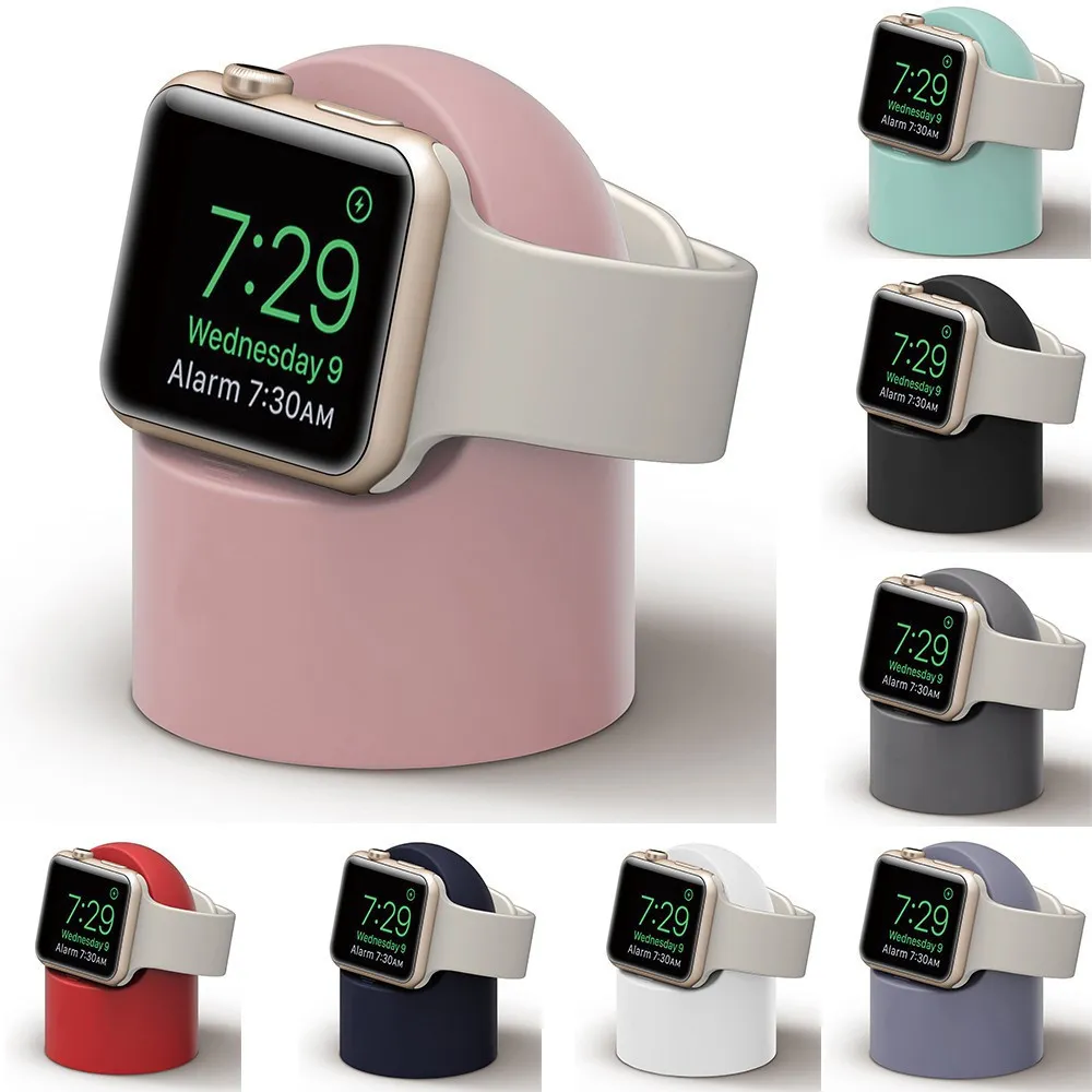 Suporte Dock Relógio Silicone Base Suporte De Carregamento Para Apple Watch (49mm ultra/45/44/42/41/40/38mm)