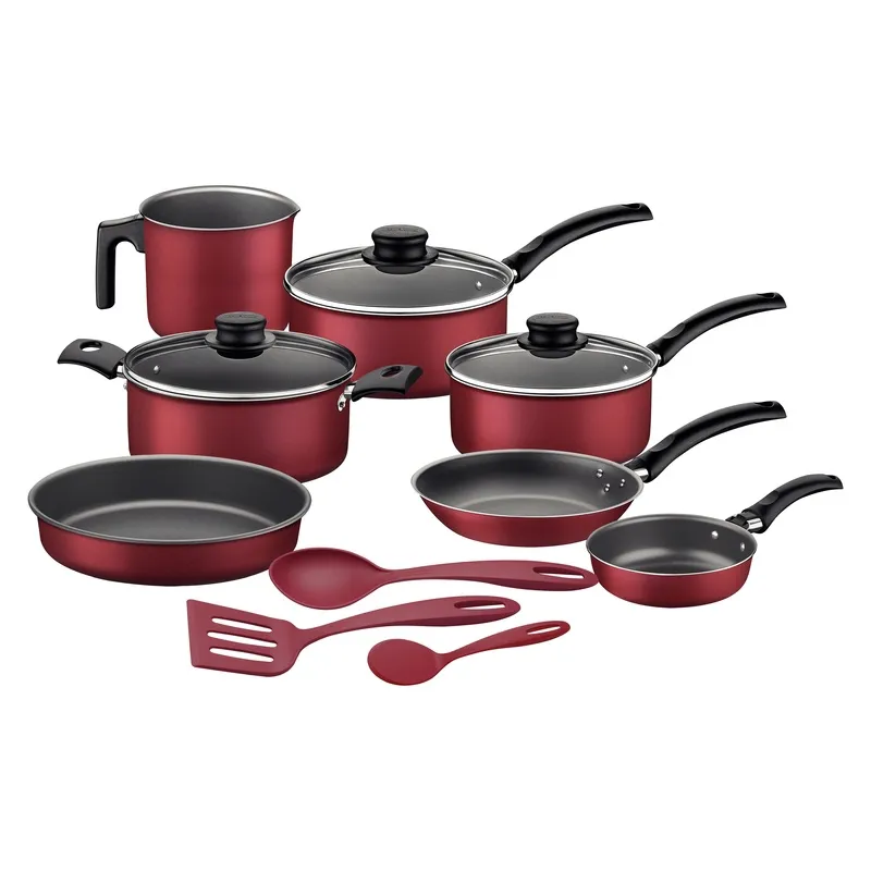 Jogo de Panelas Tramontina Turim Antiaderente Vermelha ...