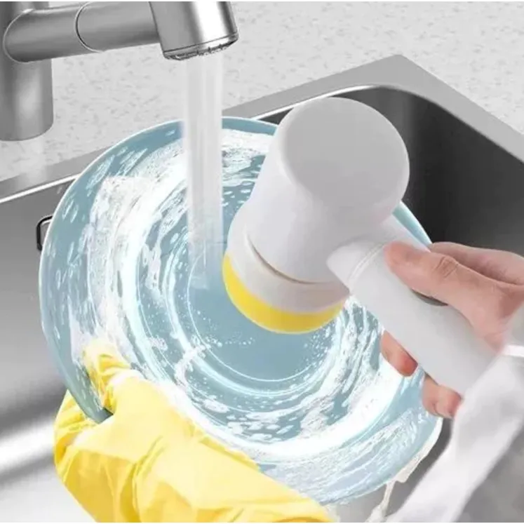 Escova Elétrica Rotativa Para Limpeza 5 em 1 Sem Fio Re...