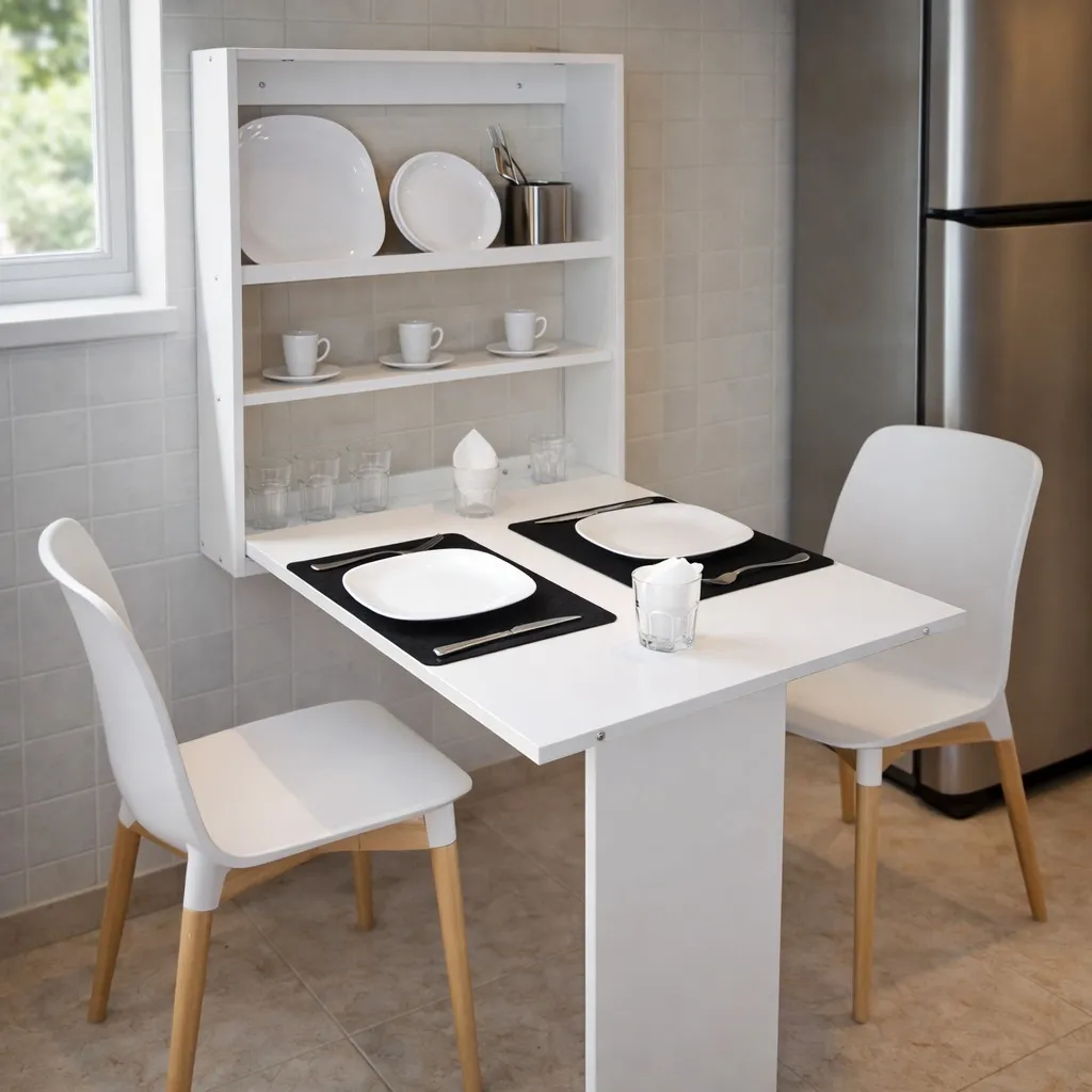 Mesa Dobrável de Parede Retrátil Suspensa Multiuso Escr...